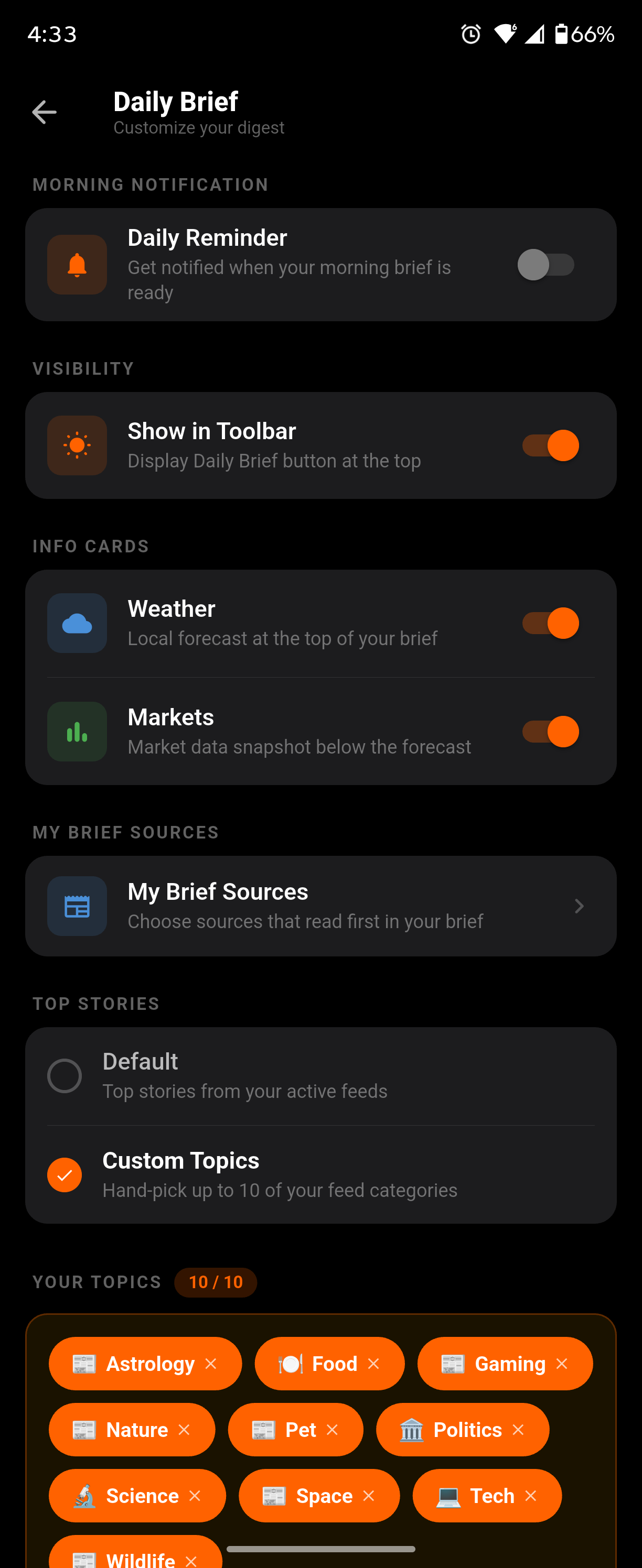 TruBrief Browse Categories